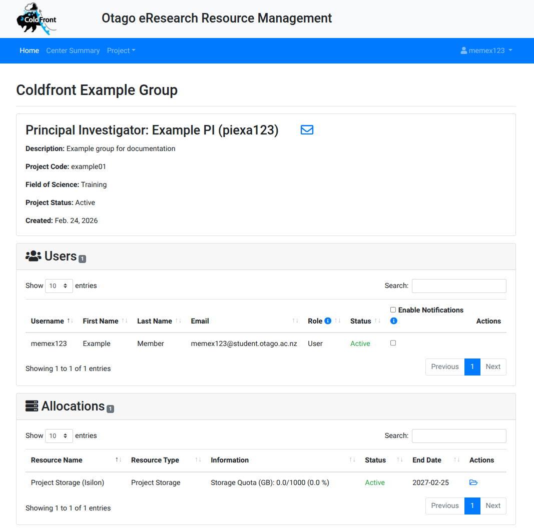 Project Overview Page